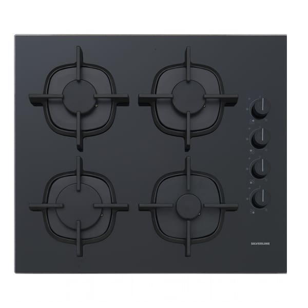 Plaque à Gaz SILVERLINE 4 Feux Noir Fonte (CS5343B01) Plaque à Gaz SILVERLINE 4 Feux Noir Fonte (CS5343B01)